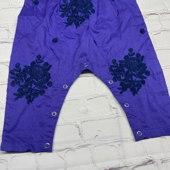 NEW Pink Chicken 12-18 mo Jennifer Jumper Royal Purple Embroidery Flutter Sleeve - Picture 3 of 6